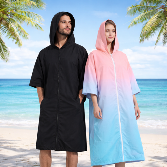 Hooded Beach Changing Poncho – Quick-Dry Sand-Free Towel