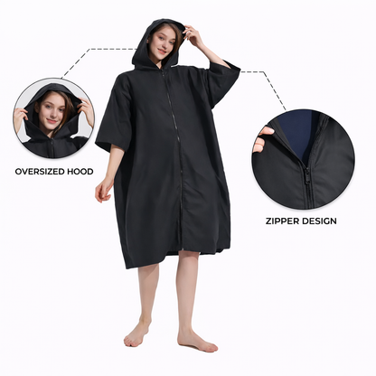 Hooded Beach Changing Poncho – Quick-Dry Sand-Free Towel