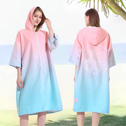 Hooded Beach Changing Poncho – Quick-Dry Sand-Free Towel