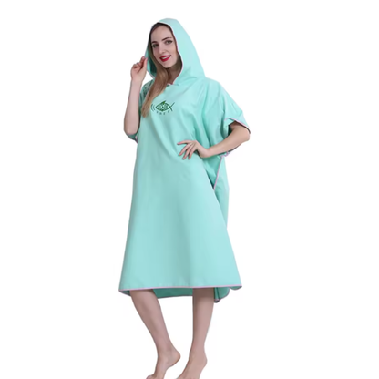 Hooded Beach Changing Poncho – Quick-Dry Sand-Free Towel